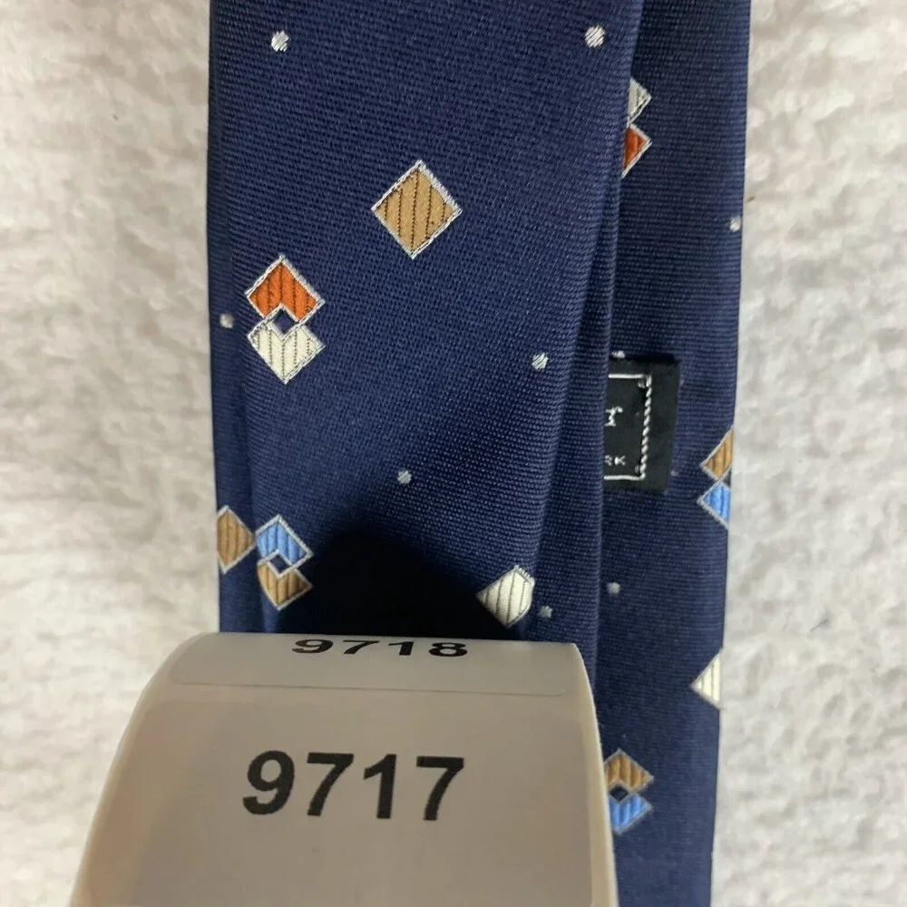 Christian Dior Cravates Necktie Mens Navy‎ Pattern Classic Formal Business 9717